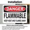 Signmission Flammable Keep Heat and Flames Away Danger Sign, Vinyl Decal, 14in W x 10in L, 2PK OS-2PACK-DS-D-1014-L-19367 - alternate 4